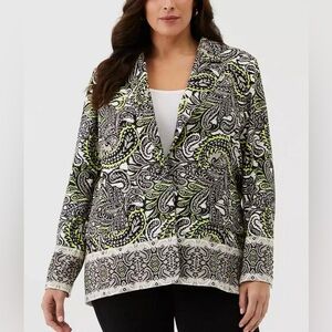 Rafaela paisley single breasted blazer Womens Large Professional woman Office